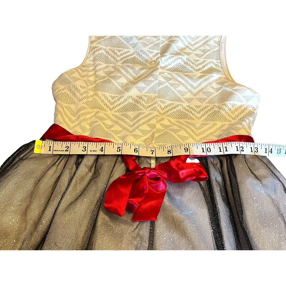 Emily West Pleated Chiffon Coral and White Lace Sleeveless Dress Size 14 - Picture 3 of 10